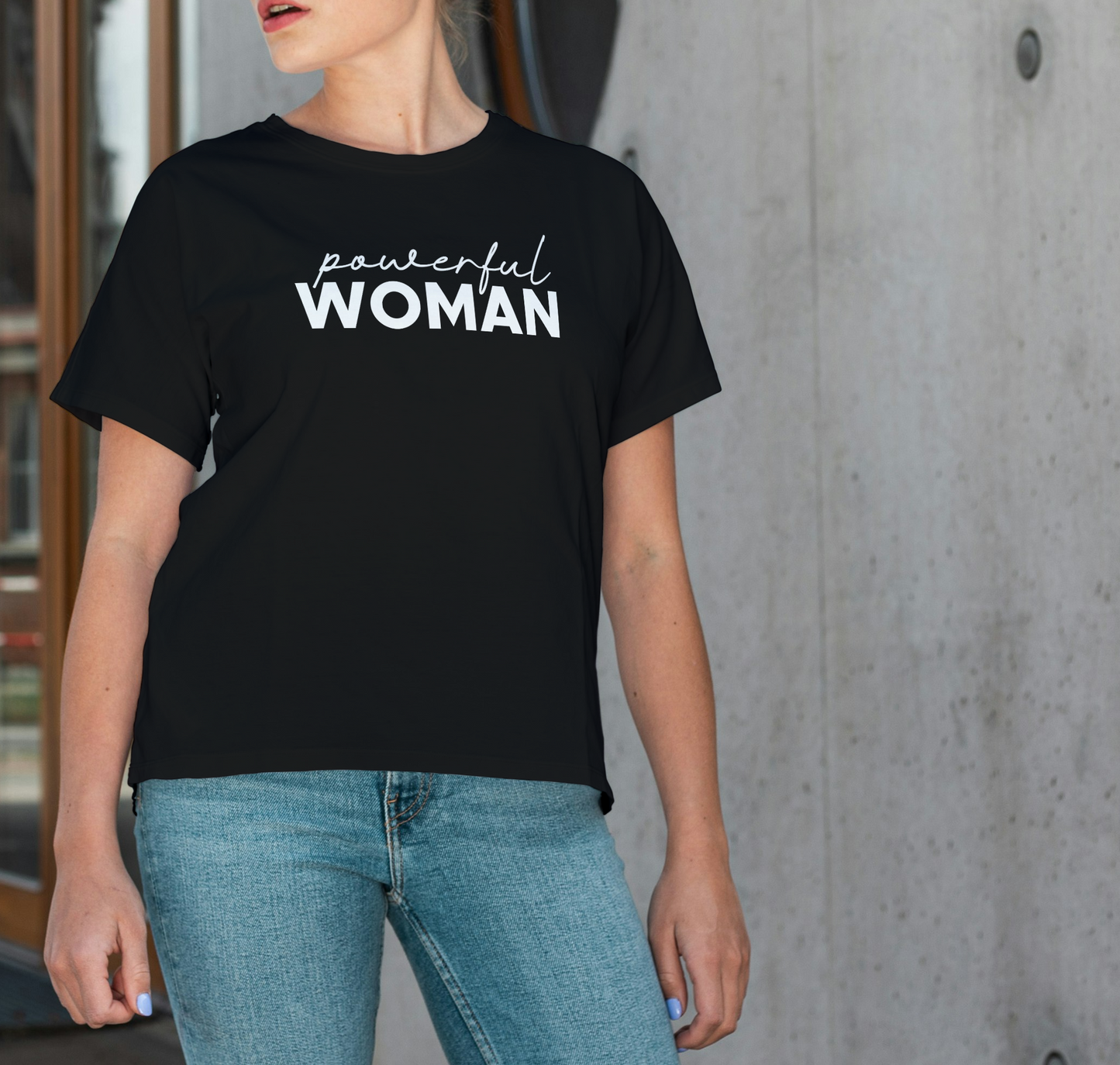 Powerful Woman Script T-Shirt | Rising Together Collection