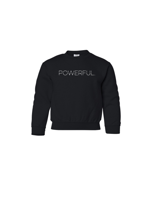Powerful.Creative Logo Sweatshirt Youth-Black