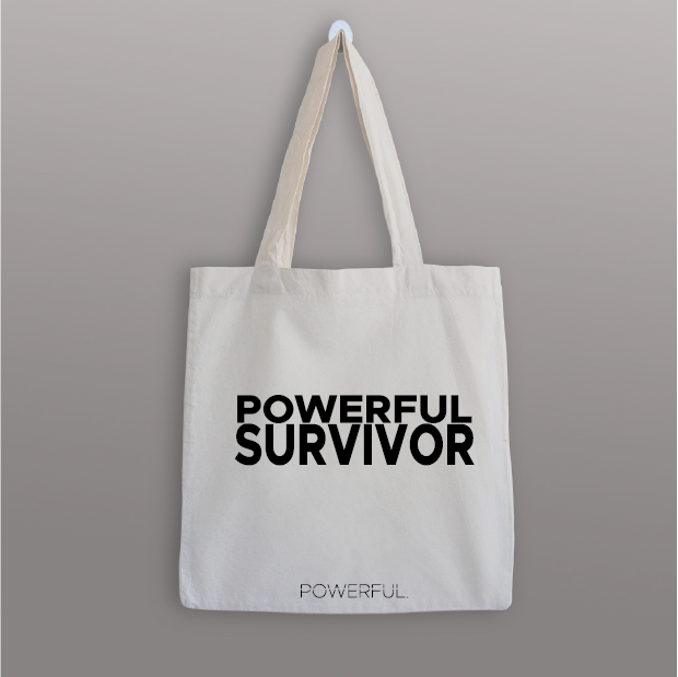 POWERFUL SURVIVOR TOTE BAG