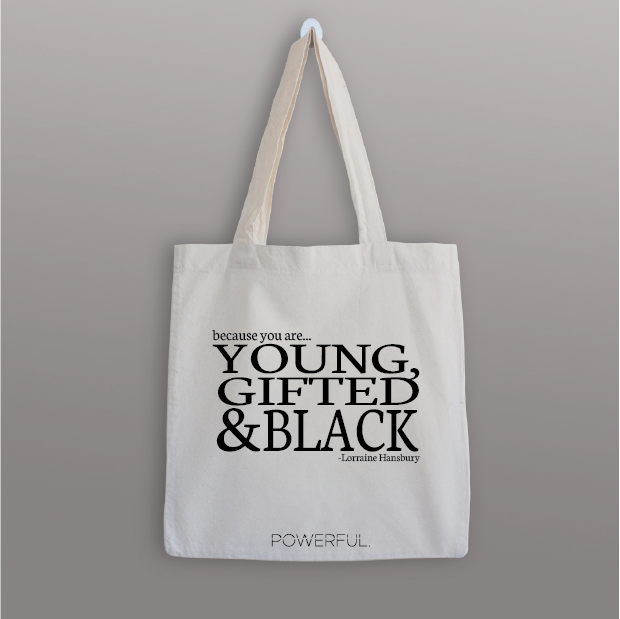 YOUNG, GIFTED AND BLACK TOTE BAG
