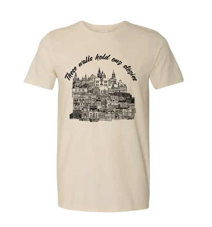 These Walls Hold Our Stories – Front Design T-Shirt (Whitney Pier Landmarks)