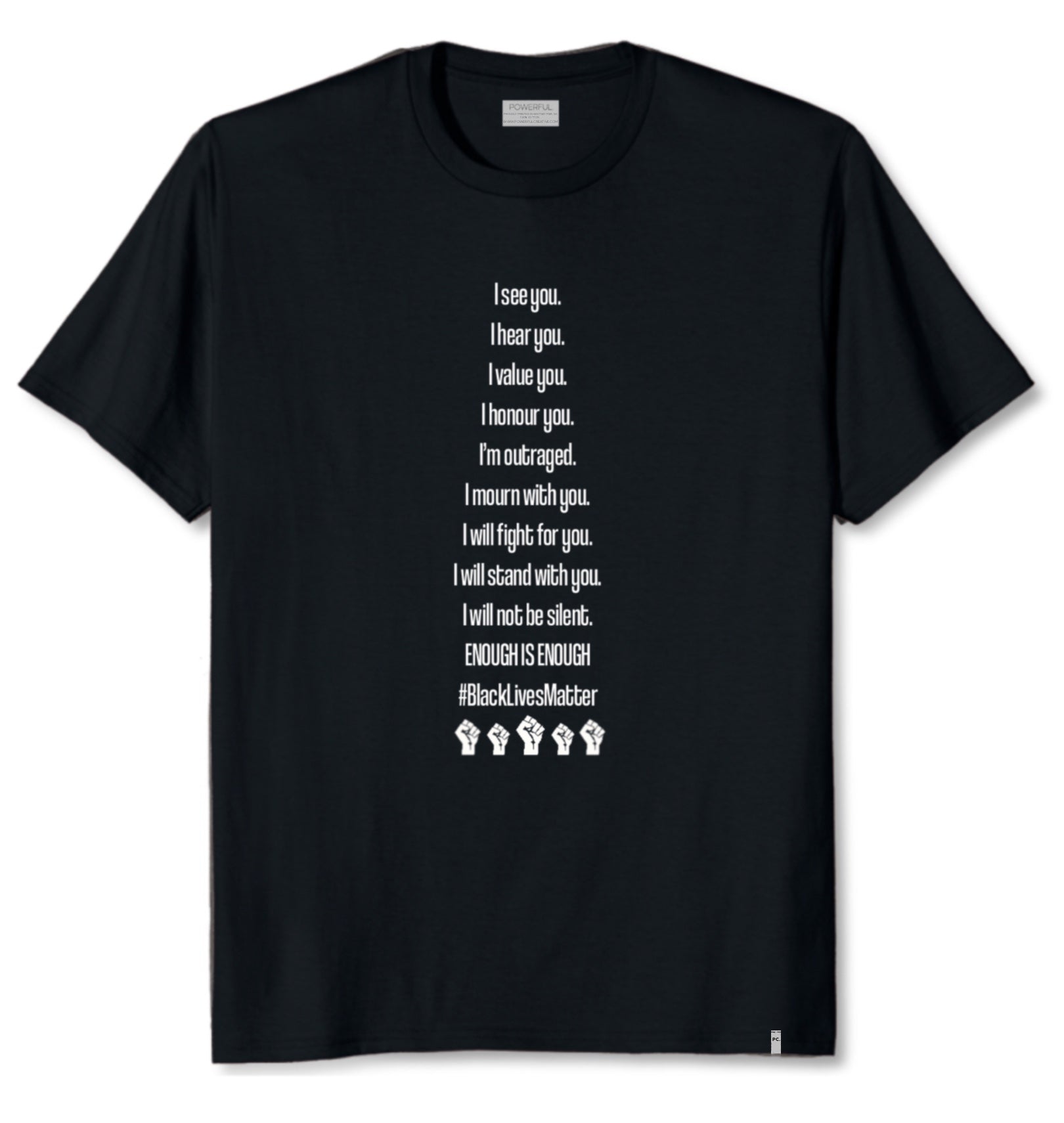 ENOUGH IS ENOUGH BLACK LIVES MATTER YOUTH T-SHIRT