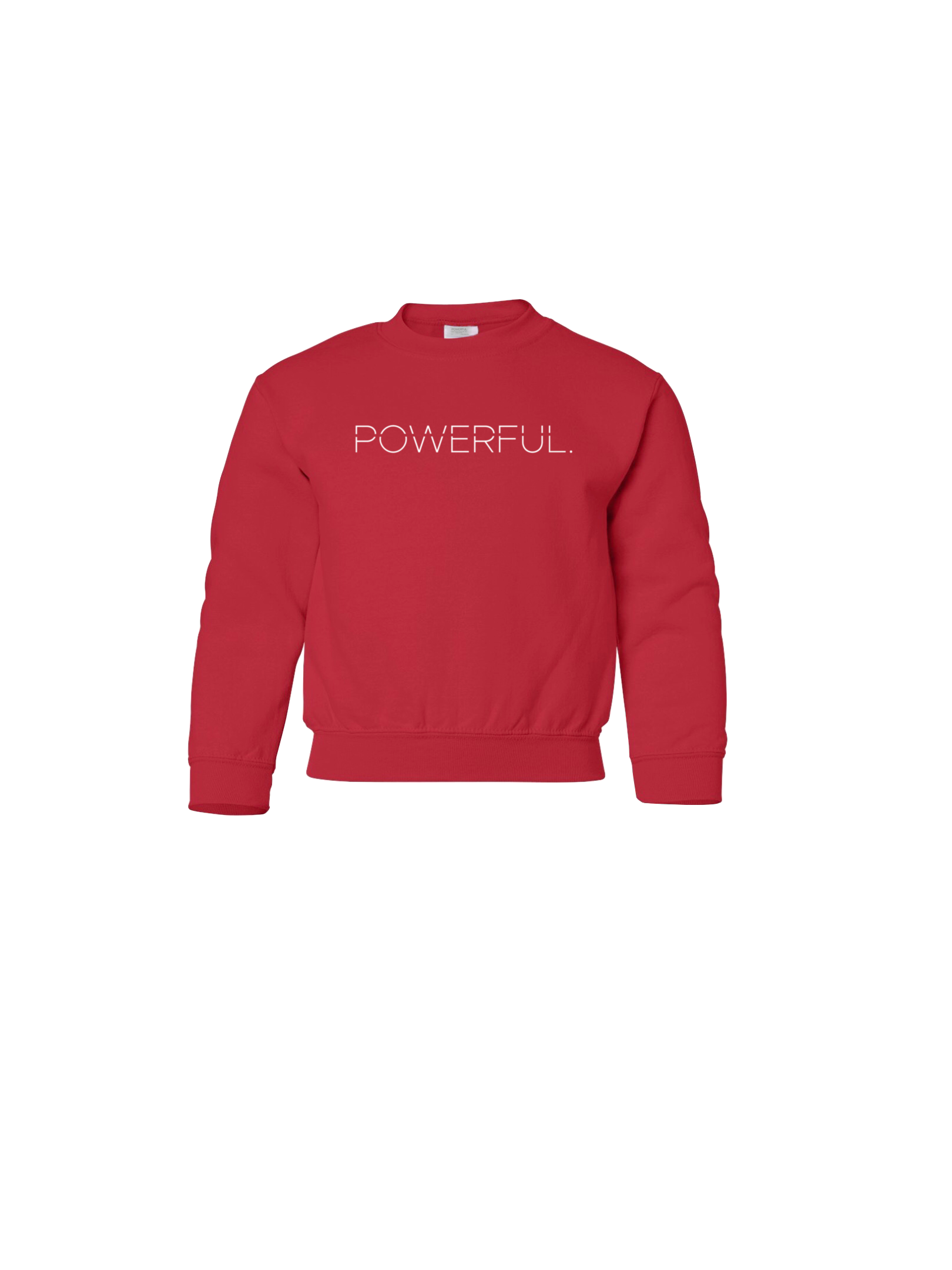 Powerful.Creative Logo Sweatshirt Youth-Red