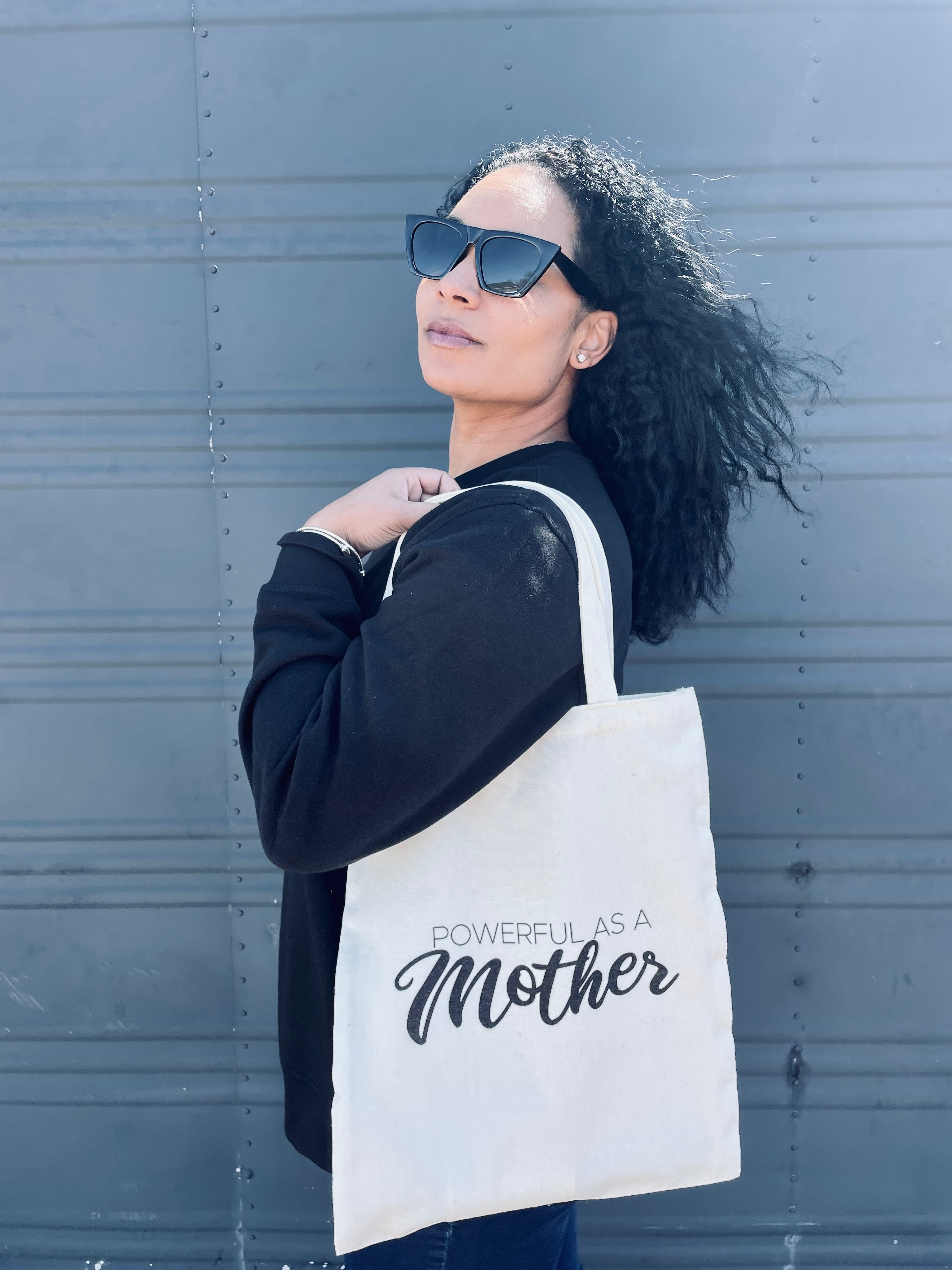 POWERFUL AS A MOTHER TOTE BAG