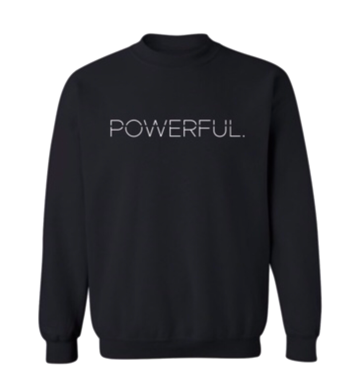 Black Powerful.Creative Logo Sweatshirt