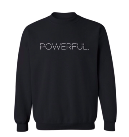 Black Powerful.Creative Logo Sweatshirt