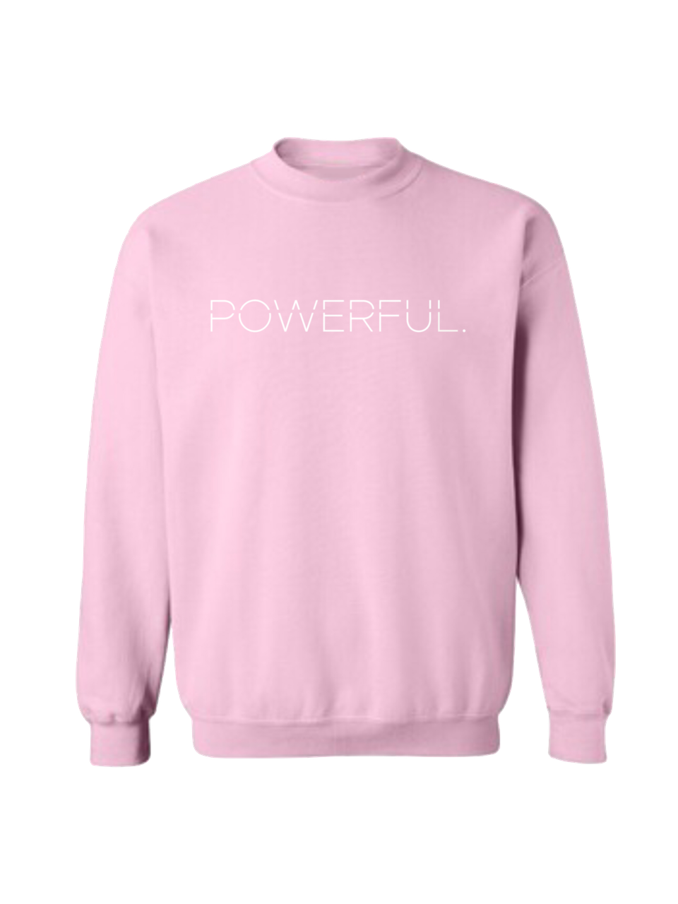 Light Pink Powerful.Creative Logo Sweatshirt