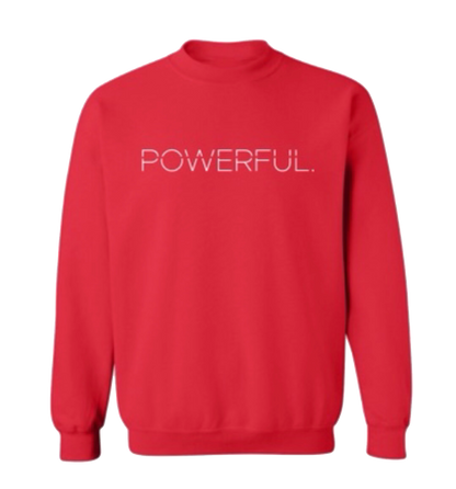 Red Powerful.Creative Logo Sweatshirt