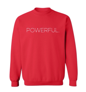 Red Powerful.Creative Logo Sweatshirt